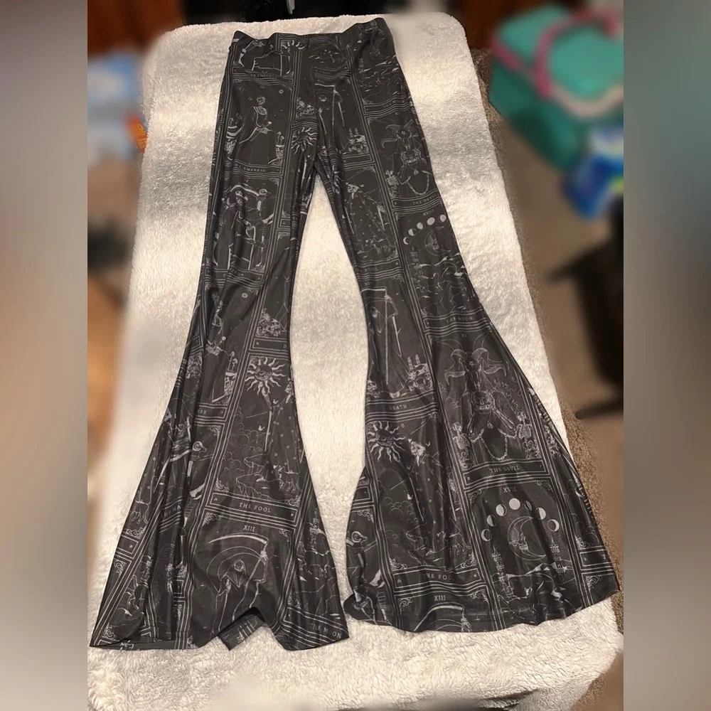 Mesh Tarot Flare Trousers - Picture 1 of 7